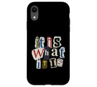 Vintage Letter Prints, It is What It is Coque pour iPhone XR