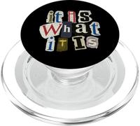 Vintage Letter Prints, It is What It is PopSockets PopGrip pour MagSafe