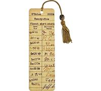 Vintage Library Card Beaded Bookmark