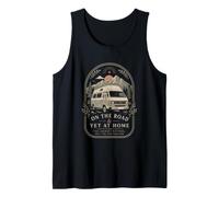 Vintage Life Dog Adventure Mountain Road Home Mood Débardeur