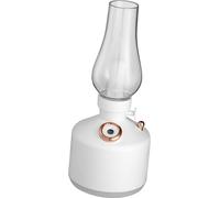 Vintage Light Humidifier Quiet USB Charging Dimmable Small Aroma Diffuser Humidifier Desk Lamp for Bedroom Office Living Room White (lampe de bureau pour la chambre à coucher, le bureau et le salon)