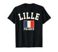 Vintage Lille France Drapeau Français Souvenir Graphique Rétro T-Shirt