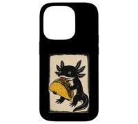 Vintage Linogravure Axolotl Taco Salamandre Folk Art Coque pour iPhone 14 Pro