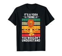 Vintage Lion C'est Une idée de Yoga Que Vous ne comprendriez Pas T-Shirt Graphique avec Valeur, Homme, Noir, XL