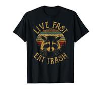 Vintage Live Fast Eat Trash, raton laveur amusant T-Shirt