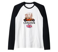 Vintage London Car Shirts, London Sort Sleeve Graphic Outfit Manche Raglan