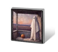 Vintage Lonely Ghost Bois Ferme Porche Porche Broches & Épingles Carré Léger Revers Badge Bijoux pour Vêtements Châle Chapeau