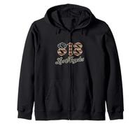 Vintage Los Angeles 818 Code régional Patriot USA Drapeau américain Sweat à Capuche