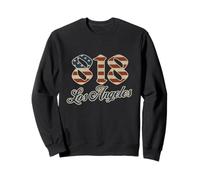 Vintage Los Angeles 818 Code régional Patriot USA Drapeau américain Sweatshirt