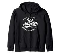 Vintage Los Angeles City of Angels California Texte Blanc Sweat à Capuche