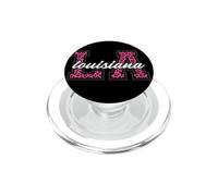 Vintage Louisiane Game Day imprimé léopard Fan Art PopSockets PopGrip pour MagSafe