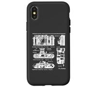 Vintage Low Aperture f1.9 Film Camera Diagram Photography Coque pour iPhone X/XS