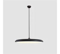 VintAge Lustre en métal en forme de soucoupe volante industrielle Lampe suspendue réglable E27 Edison pour comptoir d'étude de chambre à coucher Lumière chaude de taille moyenne noire