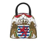 Vintage Luxembourg Emblème National Grande Sac Isotherme Repas Boîte À Déjeuner Glacière Enfants Réutilisable Tote Unisexe Bandoulière Isolée Pique-Nique Travail École Camping