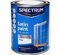 Vintage Luxury Spectrum Peinture satinée blanche 750 ml, pour bois, métal, surface en PVC, à base d'eau, faible odeur et séchage rapide (couleur satin, blanc)