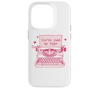 Vintage Machine à écrire Message d'amour Romantique Valentine Graphique Coque pour iPhone 14 Pro