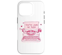 Vintage Machine à écrire Message d'amour Romantique Valentine Graphique Coque pour iPhone 16 Pro