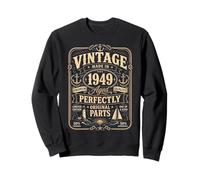 Vintage Made in 1949 Nautical Sailing Boat 77th Birthday Men Sweatshirt