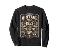 Vintage Made in 1952 Nautical Sailing Boat 74th Birthday Men Sweatshirt