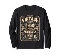Vintage Made in 1958 Nautical Sailing Boat 68th Birthday Men Manche Longue