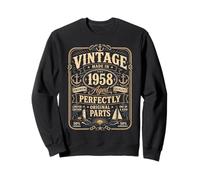 Vintage Made in 1958 Nautical Sailing Boat 68th Birthday Men Sweatshirt