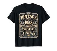 Vintage Made in 1958 Nautical Sailing Boat 68th Birthday Men T-Shirt