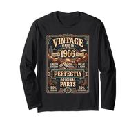 Vintage Made in 1966 Western Birthday Born in 1966 Birthday Manche Longue