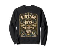 Vintage Made in 1972 Nautical Sailing Boat 54th Birthday Men Sweatshirt