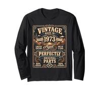 Vintage Made in 1973 Western Birthday Born in 1973 Birthday Manche Longue