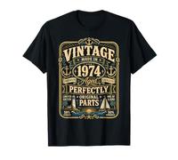Vintage Made in 1974 Nautical Sailing Boat 52nd Birthday Men T-Shirt