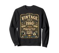 Vintage Made in 1980 Nautical Sailing Boat 46th Birthday Men Sweatshirt