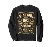 Vintage Made in 1982 Nautical Sailing Boat 44th Birthday Men Sweatshirt