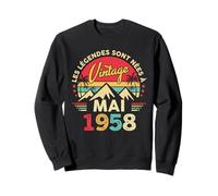 Vintage Mai 1958 Cadeau Anniversaire 68 Ans Hommes Femmes Sweatshirt