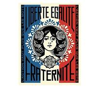 Vintage Make Art Not War Toile Peinture Shepard Fairey Rétro Affiche et Impressions Mur Art Photos pour Salon Décor À La Maison 42x60cm (17x24in) Sans Cadre