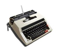 Vintage Manuel Machine à écrire Portable Sans fil Facile à utiliser Prise de notes Lettres Mémoires Bureau à domicile Blanc