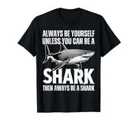 Vintage Marine Biology Funny Shark Always Be Yourself retro T-Shirt