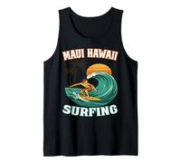 Vintage Maui Hawaii Surfing - Maui Beach Hawaii Surfer Débardeur
