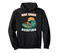 Vintage Maui Hawaii Surfing - Maui Beach Hawaii Surfer Sweat à Capuche