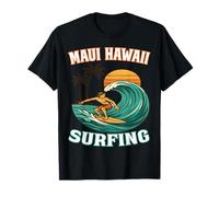 Vintage Maui Hawaii Surfing - Maui Beach Hawaii Surfer T-Shirt