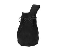 Vintage Médiévale Pochette Viking Pochette de Ceinture Portable Porte-Monnaie avec Cordon de Serrage pour Femmes Hommes Accessoires Halloween Portefeuille Costume de Cosplay Renaissance Velours Noir