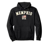 Vintage Memphis Drapeau américain Tennessee Souvenir Rétro Sweat à Capuche