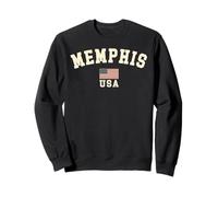 Vintage Memphis Drapeau américain Tennessee Souvenir Rétro Sweatshirt