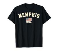 Vintage Memphis Drapeau américain Tennessee Souvenir Rétro T-Shirt
