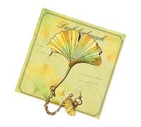 Vintage Metal Bookmark Elegant Botanical Leaf Reading Marker