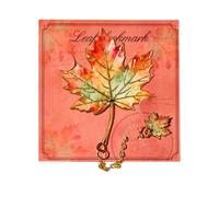 Vintage Metal Bookmark Elegant Botanical Leaf Reading Marker