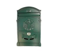 Vintage Metal Mailbox with Combination Lock, Coded Wall-Mounted Drop Box for Garden Ornament & Secure Letter Post(11 UK)
