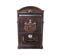 Vintage Metal Mailbox with Combination Lock, Coded Wall-Mounted Drop Box for Garden Ornament & Secure Letter Post(9 UK)