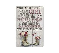 Vintage Metal Sign You Are Loved for The Little Girl Flower Boot Tin Sign Fer Peinture Cuisine Salle De Bains Garage Bar Café Man Cave Mur Décor À La Maison Art Affiche Extérieure Plaque Nouveauté Cad