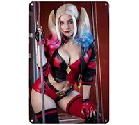 Vintage Metal Signs Sexy Women Pole Dancing Poster Pinup Girl Tin Sign Wall Art Decor Plaque for Home Bar Pub Club Garage Man Cave Studio Bathroom 8x12 inch