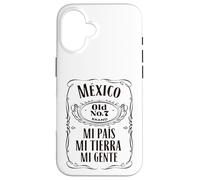 Vintage Mexico Old Mi Pais Mi Tierra Mi Gente, Mexican Pride Coque pour iPhone 16
